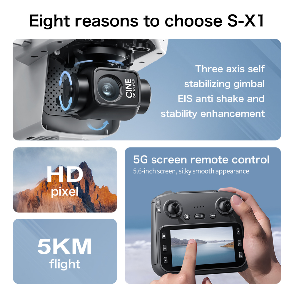 Lenovo S-X1 Drone 8K HD Profes - đánh giá và giá Drone Photogrammetry