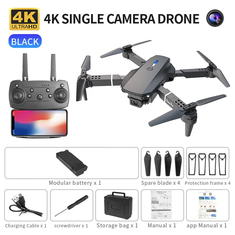 E88 ProIntelligent Folding Dro - đánh giá và giá Drone Cinematic
