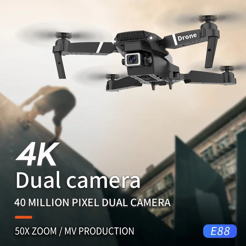 E88 ProIntelligent Folding Dro - đánh giá và giá Drone Cinematic