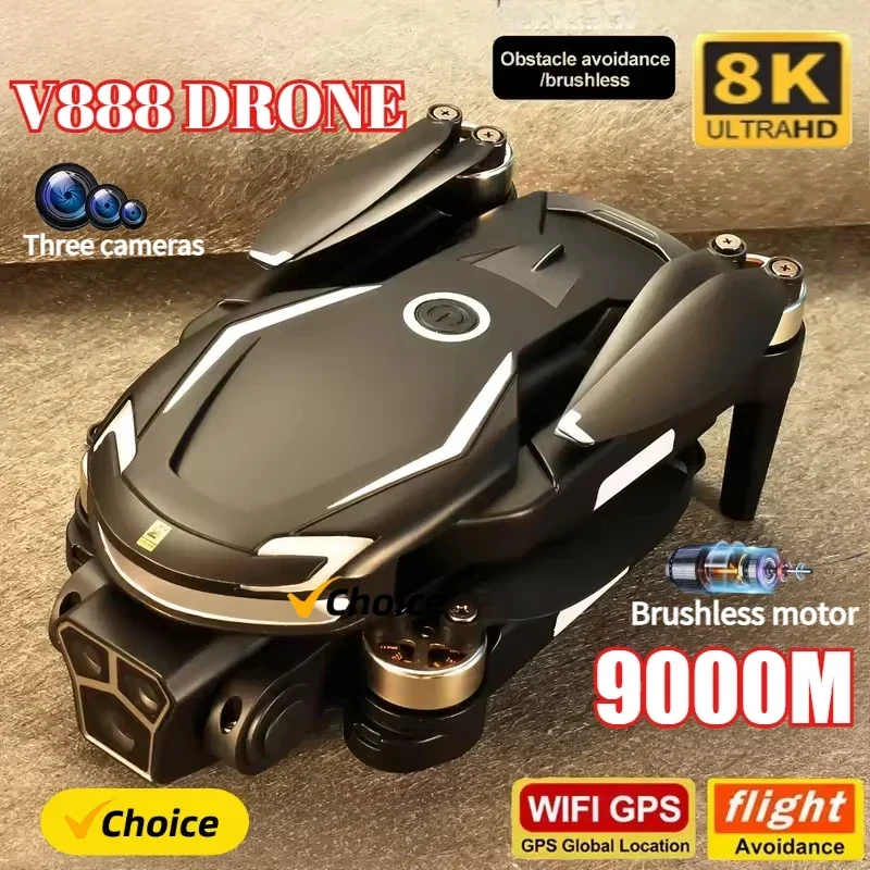 New V888 Drone 8K GPS Triple C - đánh giá và giá Drone Photogrammetry