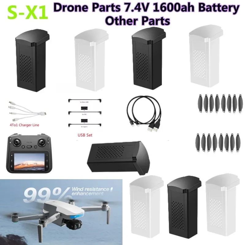 S-X1 MAX GPS Drone Battery 7.4 - đánh giá và giá Drone Mapping
